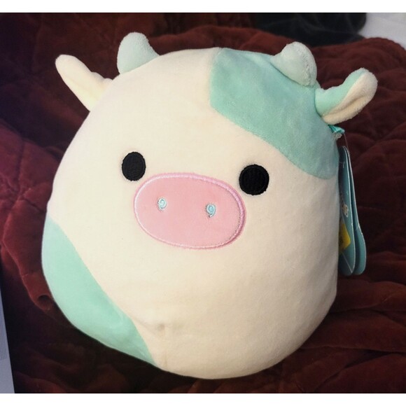 NEW Squishmallows 7.5” Belana Blue White Pink PASTEL plush CUTE cow Plush NWT - Picture 3 of 3